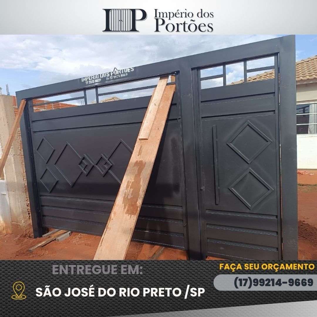 Portão entregue em São José do Rio Preto